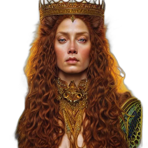 crown, jewelry, face, fantasy art transparent PNG cut-out