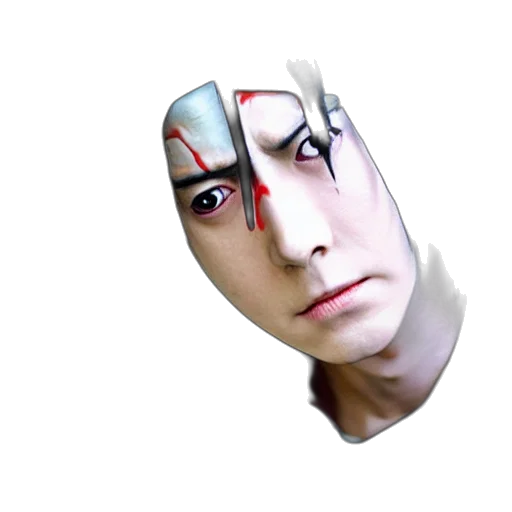 mask, face, shoes, robot, 3d render, photorealistic, concept art, vaporwave transparent PNG cut-out
