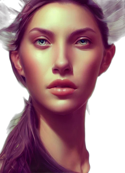 face, crown, hair, jewelry transparent PNG cut-out