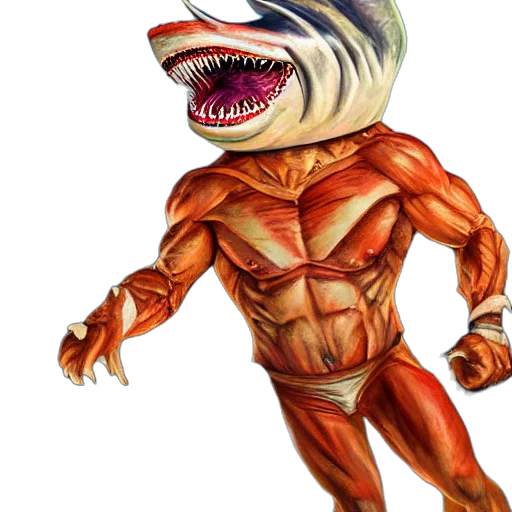 creature, animal, mask, concept art, 3d render, fantasy art, comic book art, underwater transparent PNG cut-out