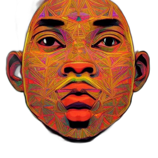 face, mask, photorealistic, cartoon, 3d render, concept art, neon, colorful transparent PNG cut-out