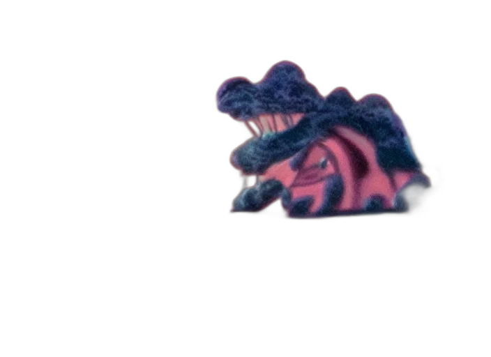 dragon, creature, animal, crown, 3d render, vaporwave, concept art, photorealistic transparent PNG cut-out