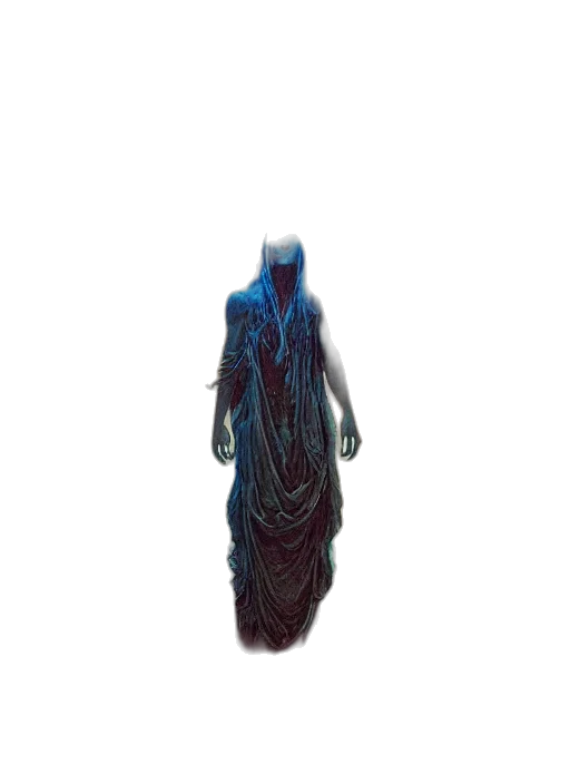 creature, dress, hair, mask transparent PNG cut-out