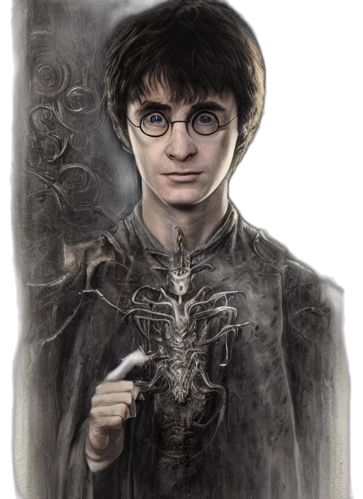 face, creature, dragon, staff transparent PNG cut-out