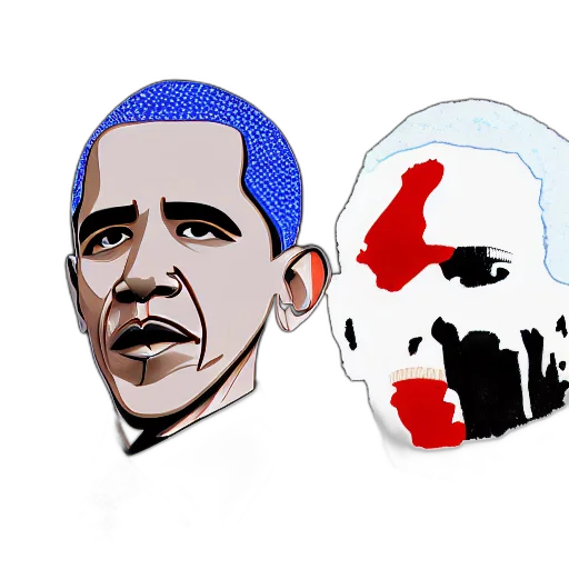 mask, 3d render, concept art, cartoon, obama, soundcloud, rapper, illustration transparent PNG cut-out