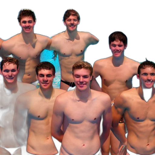 college, male, athletes, swim, meet transparent PNG cut-out