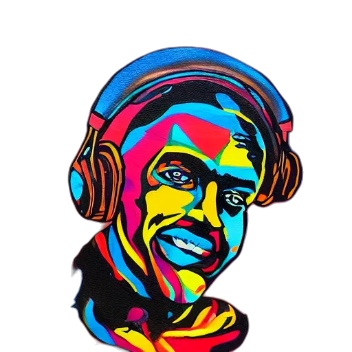 face, mask, jacket, cartoon, pixel art, comic book art, anime, neon transparent PNG cut-out