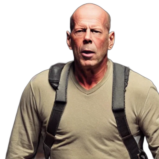 jacket, photorealistic, bruce, willis transparent PNG cut-out