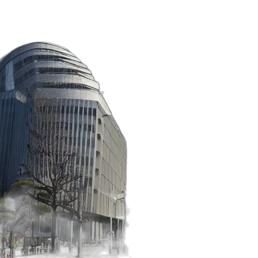 building, 3d render, photorealistic, concept art, tokyo, city, hall transparent PNG cut-out