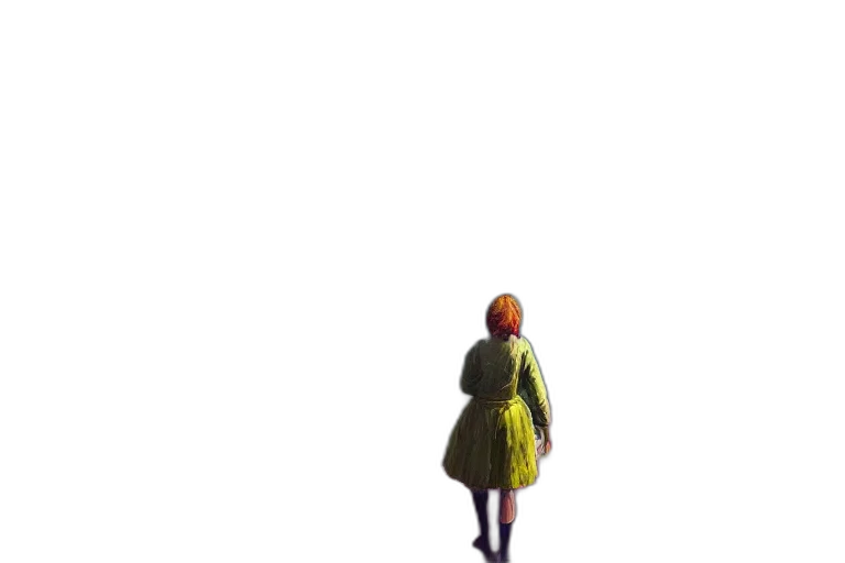 dress, jacket, robot, umbrella, pixel art, concept art, 3d render, watercolor transparent PNG cut-out