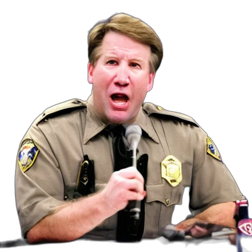 staff, jacket, jon, kavanaugh, shield, exclaiming, something, chief transparent PNG cut-out