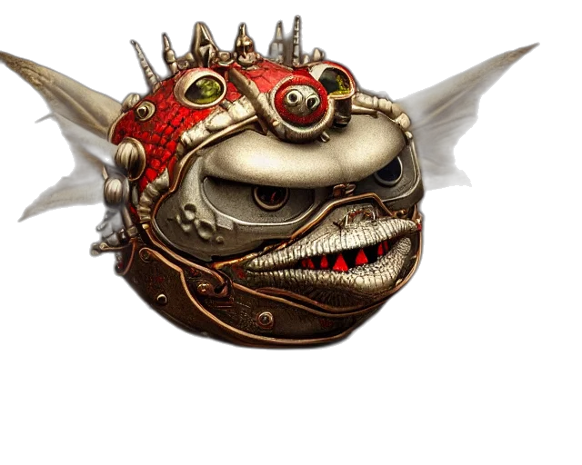 dragon, mask, crown, creature transparent PNG cut-out