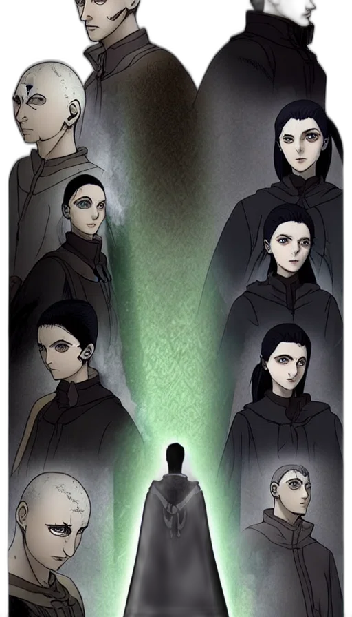 mask, staff, concept art, comic book art, fantasy art, anime, outer space, night transparent PNG cut-out