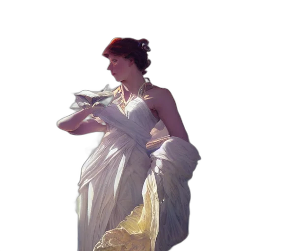 dress, crown, jewelry, staff, concept art, oil painting, photorealistic, fantasy art transparent PNG cut-out
