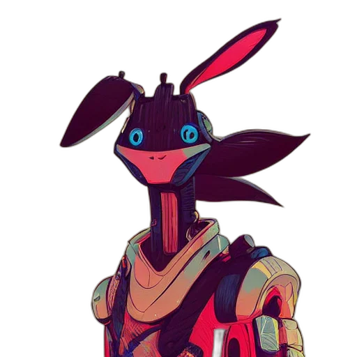 robot, animal, creature, dragon, concept art, cyberpunk, pixel art, cartoon transparent PNG cut-out