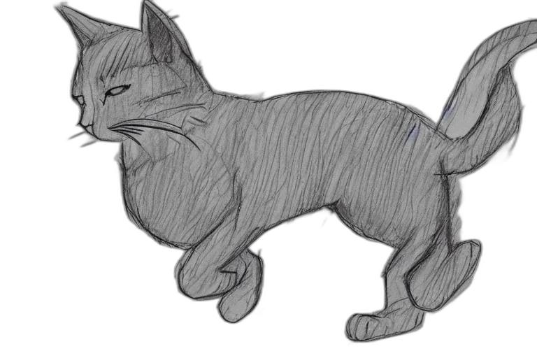 animal, creature, staff, pencil sketch, concept art, 3d render, fantasy art, monochrome transparent PNG cut-out
