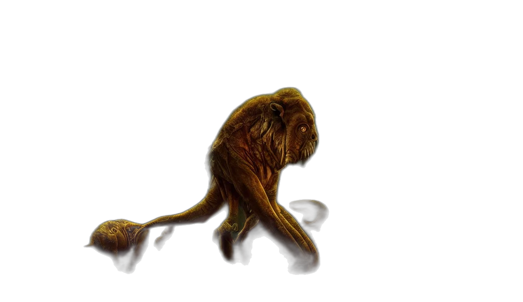 creature, animal, hair, staff transparent PNG cut-out