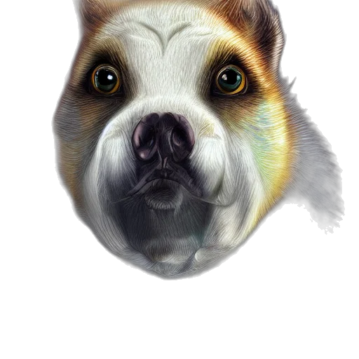 animal, face, creature, staff, photorealistic, watercolor, concept art, oil painting transparent PNG cut-out