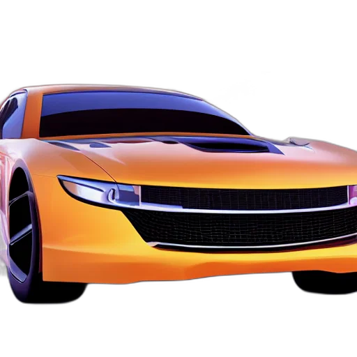 car, 3d render, photorealistic, concept art, cartoon, walter, white, luxury transparent PNG cut-out