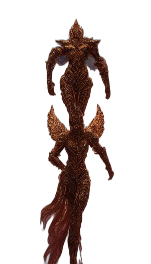 creature, staff, dragon, robot, concept art, 3d render, fantasy art, pixel art transparent PNG cut-out