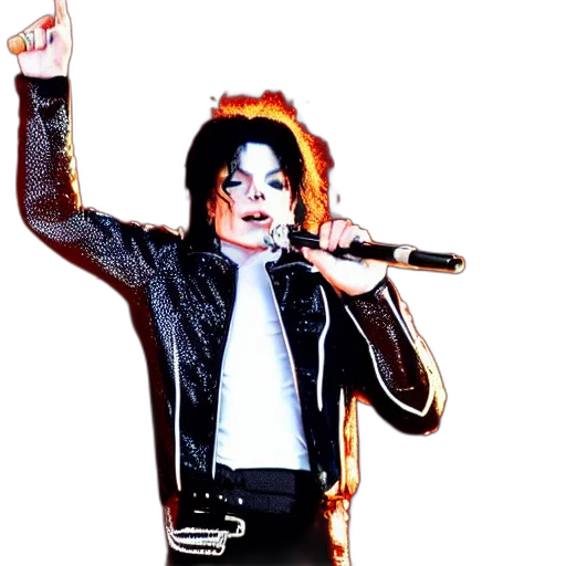jacket, photorealistic, 3d render, concept art, michael, jackson, performing, lollapalooza transparent PNG cut-out