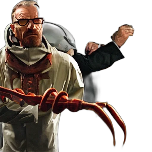 weapon, concept art, comic book art, photorealistic, headcrab, attacks, bryan, cranston transparent PNG cut-out