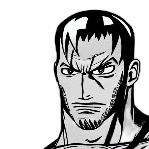 face, comic book art, cartoon, anime transparent PNG cut-out