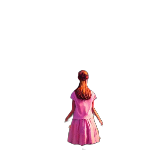 dress, hair, staff, crown transparent PNG cut-out
