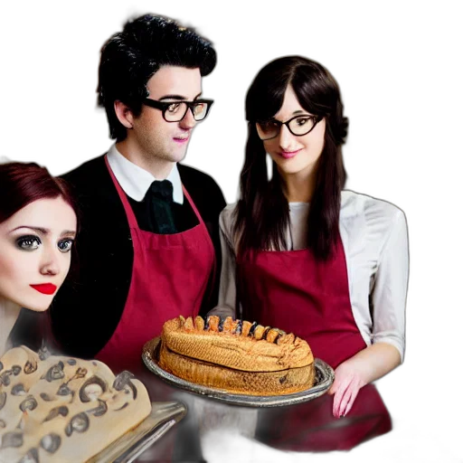 food, three, friends, working transparent PNG cut-out