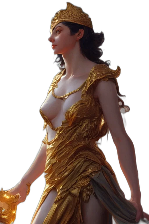 dress, jewelry, crown, fantasy art transparent PNG cut-out