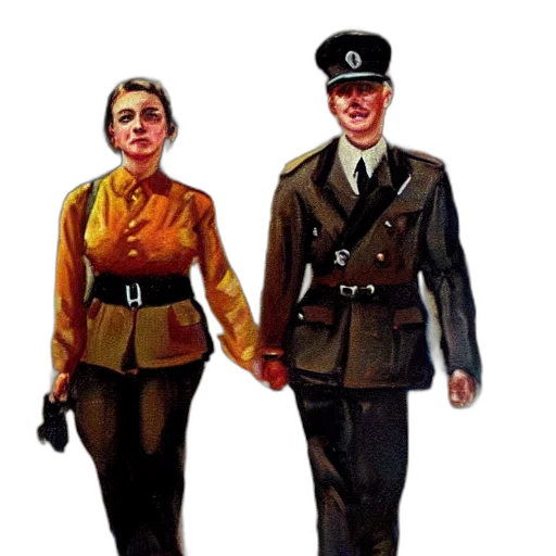 jacket, staff, concept art, oil painting, comic book art, photorealistic, snow, city street transparent PNG cut-out