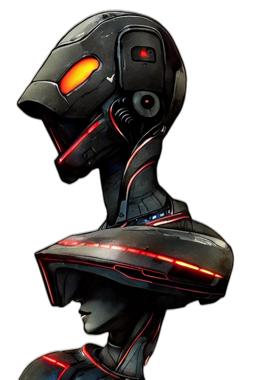 robot, mask, face, concept art transparent PNG cut-out
