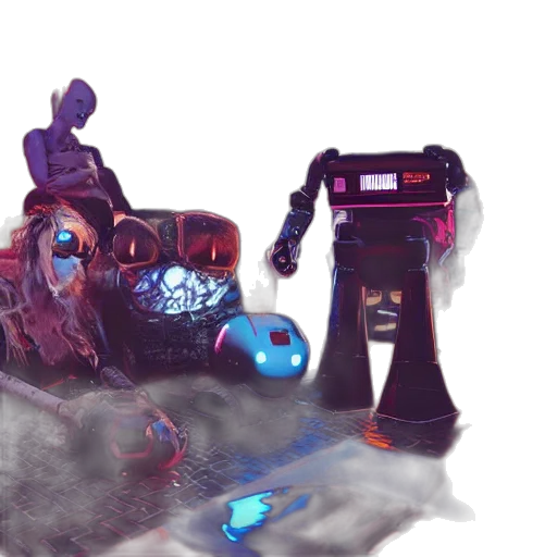 robot, car, weapon, concept art transparent PNG cut-out