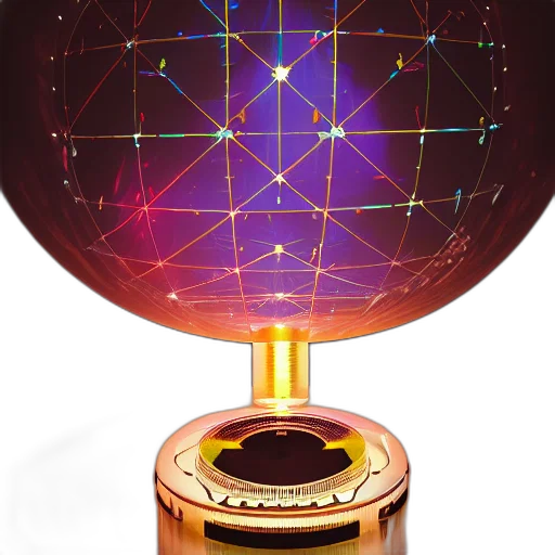 jewelry, crown, staff, 3d render, outer space, optical, instruments, mounted transparent PNG cut-out