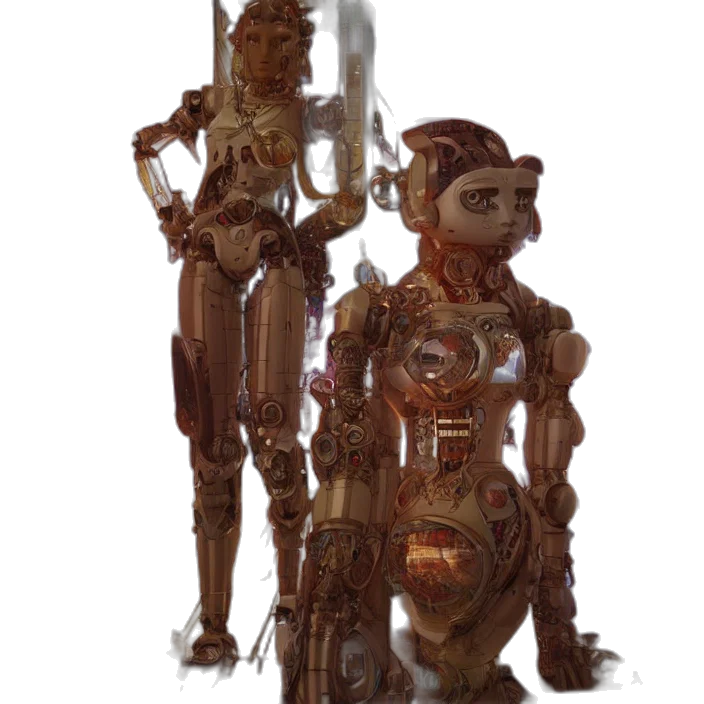 robot, staff, weapon, mask transparent PNG cut-out