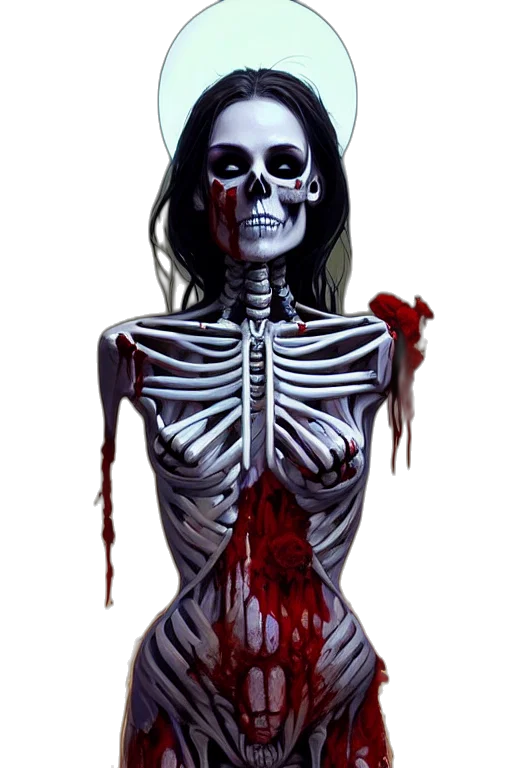 dress, face, comic book art, concept art, pixel art, fantasy art, red, dark transparent PNG cut-out