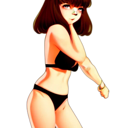 dress, anime, concept art, cartoon transparent PNG cut-out
