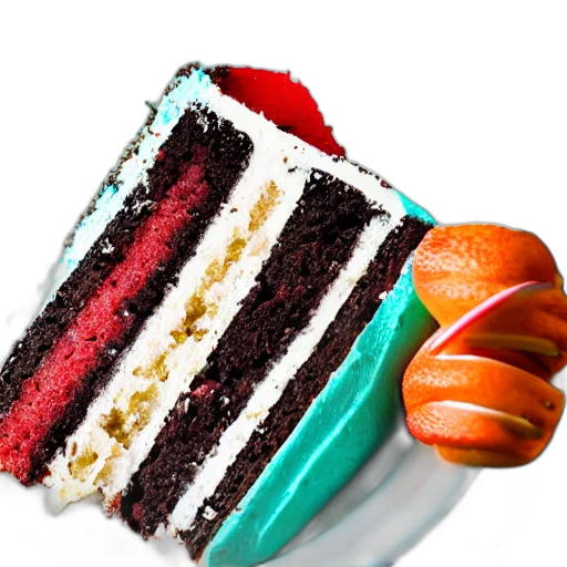 food, crown, hat, 3d render, photorealistic, colorful, red, dark transparent PNG cut-out