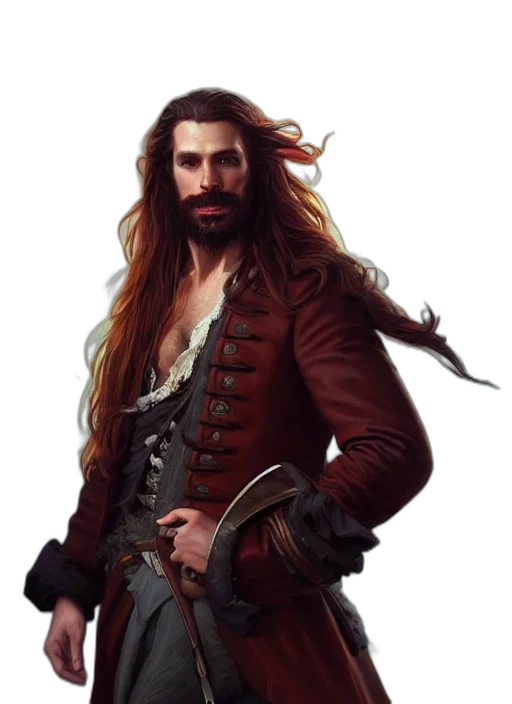 jacket, fantasy art, concept art, photorealistic, oil painting, portrait, painting, years transparent PNG cut-out
