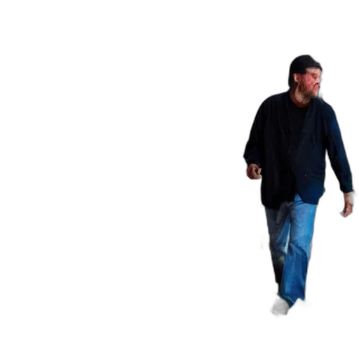 jacket, staff, creature, shoes transparent PNG cut-out