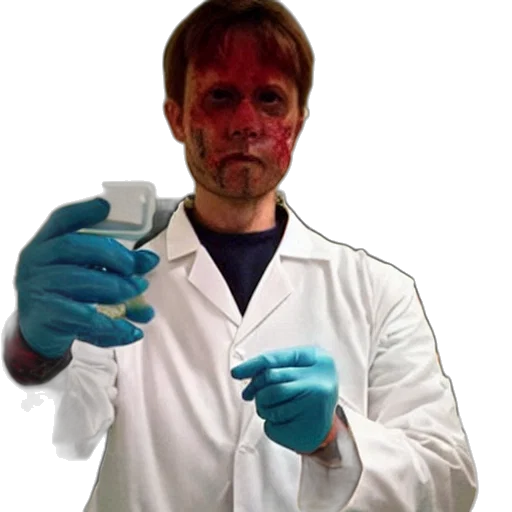 staff, mask, face, zombie, outbreak, laboratory, scientist, selfie transparent PNG cut-out