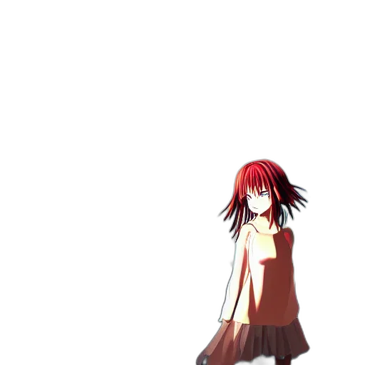 dress, creature, weapon, hair, anime, pixel art, concept art, 3d render transparent PNG cut-out