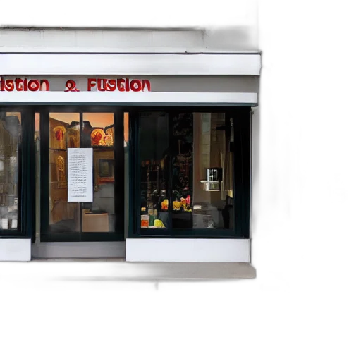 3d render, photorealistic, storefront, diffusion transparent PNG cut-out