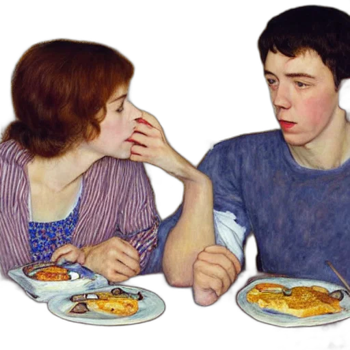 food, face, photorealistic, oil painting transparent PNG cut-out
