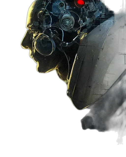 robot, mask, face, weapon transparent PNG cut-out