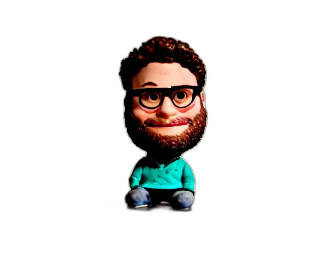 staff, face, pixel art, 3d render, cartoon, concept art, seth, rogen transparent PNG cut-out