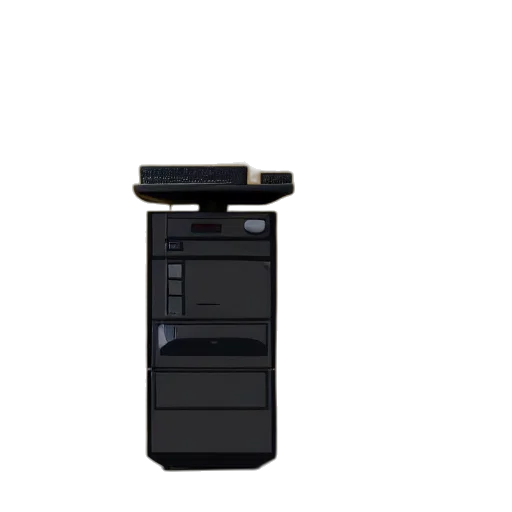 furniture, robot, staff, 3d render, dark, computer, pedestal, render transparent PNG cut-out