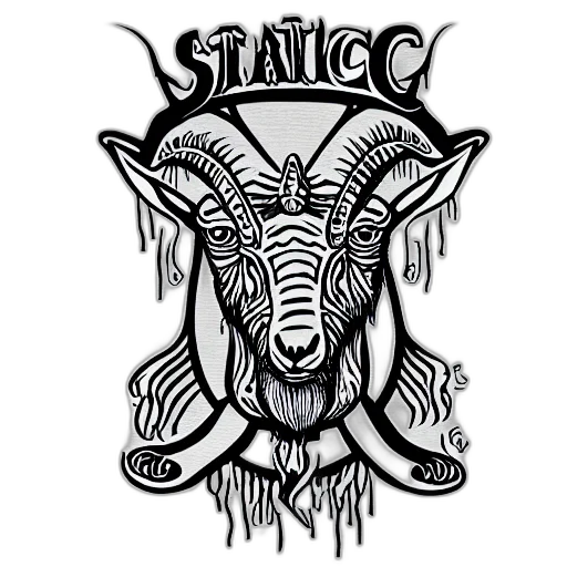 staff, fantasy art, satanic, goat transparent PNG cut-out