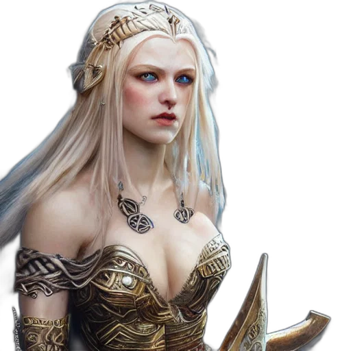 dragon, sword, fantasy art, concept art, photorealistic, comic book art, beautiful, blonde transparent PNG cut-out