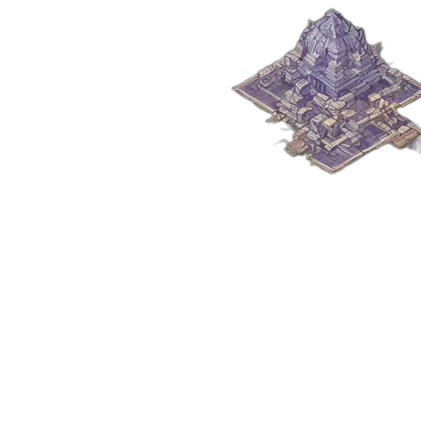crown, weapon, jewelry, building, pixel art, 3d render, concept art, vaporwave transparent PNG cut-out